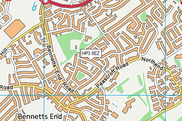 HP3 8EZ map - OS VectorMap District (Ordnance Survey)
