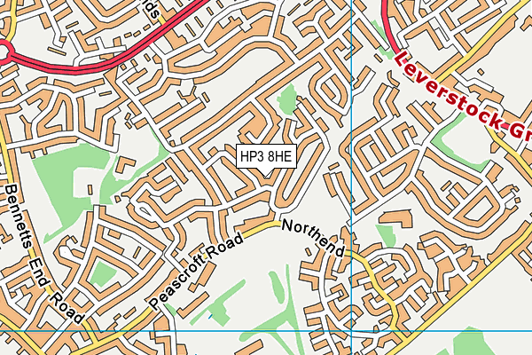 HP3 8HE map - OS VectorMap District (Ordnance Survey)