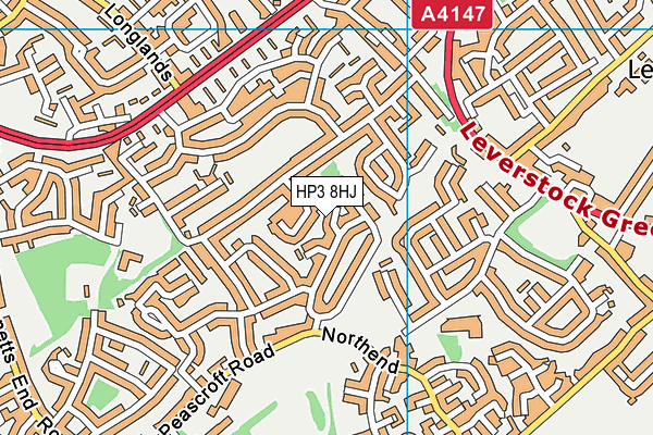HP3 8HJ map - OS VectorMap District (Ordnance Survey)