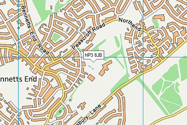 HP3 8JB map - OS VectorMap District (Ordnance Survey) HP3 8JB map - OS VectorMap District (Ordnance Survey)