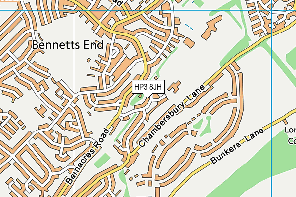 HP3 8JH map - OS VectorMap District (Ordnance Survey) HP3 8JH map - OS VectorMap District (Ordnance Survey)
