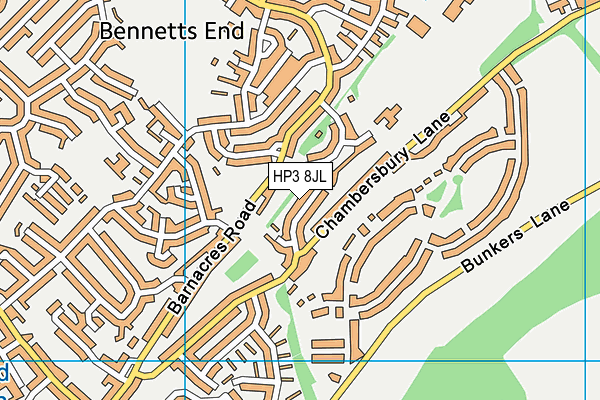 HP3 8JL map - OS VectorMap District (Ordnance Survey) HP3 8JL map - OS VectorMap District (Ordnance Survey)