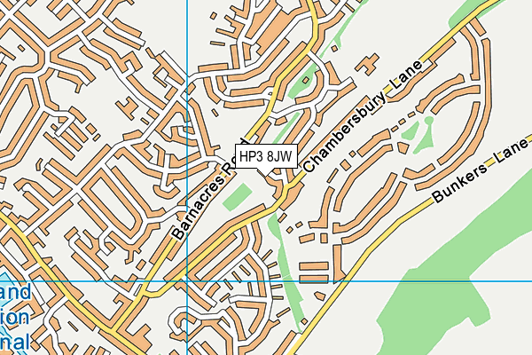 HP3 8JW map - OS VectorMap District (Ordnance Survey) HP3 8JW map - OS VectorMap District (Ordnance Survey)