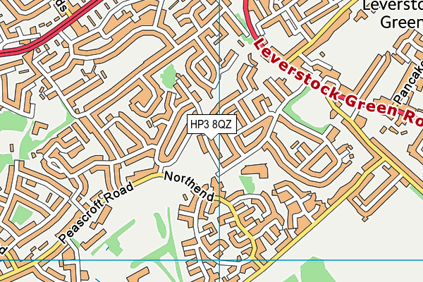 HP3 8QZ map - OS VectorMap District (Ordnance Survey) HP3 8QZ map - OS VectorMap District (Ordnance Survey)