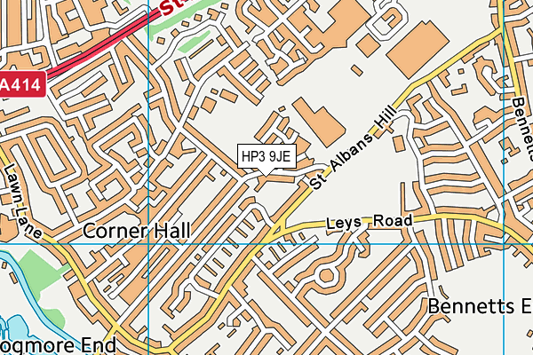 HP3 9JE map - OS VectorMap District (Ordnance Survey) HP3 9JE map - OS VectorMap District (Ordnance Survey)