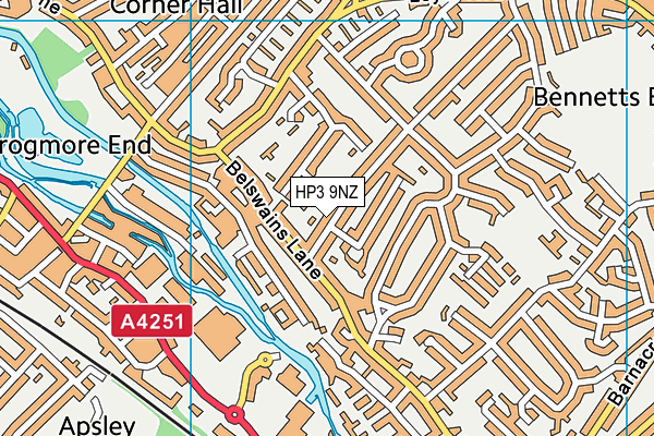 HP3 9NZ map - OS VectorMap District (Ordnance Survey) HP3 9NZ map - OS VectorMap District (Ordnance Survey)
