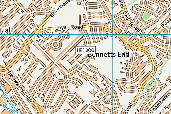 HP3 9QG map - OS VectorMap District (Ordnance Survey) HP3 9QG map - OS VectorMap District (Ordnance Survey)