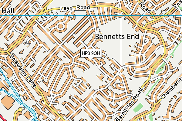 HP3 9QH map - OS VectorMap District (Ordnance Survey) HP3 9QH map - OS VectorMap District (Ordnance Survey)
