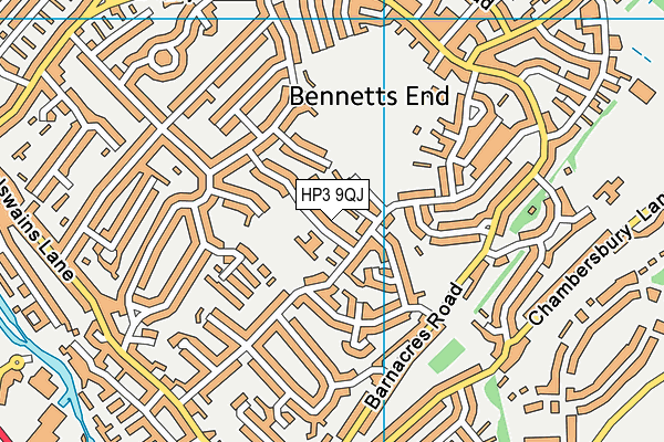HP3 9QJ map - OS VectorMap District (Ordnance Survey) HP3 9QJ map - OS VectorMap District (Ordnance Survey)