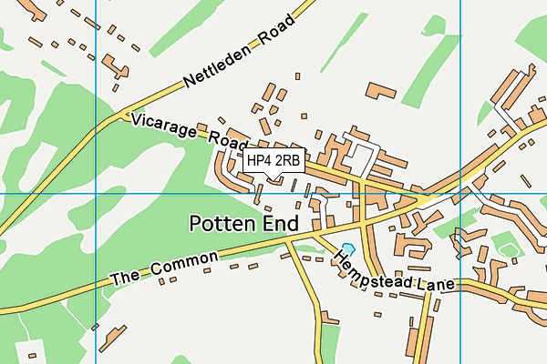 HP4 2RB map - OS VectorMap District (Ordnance Survey)