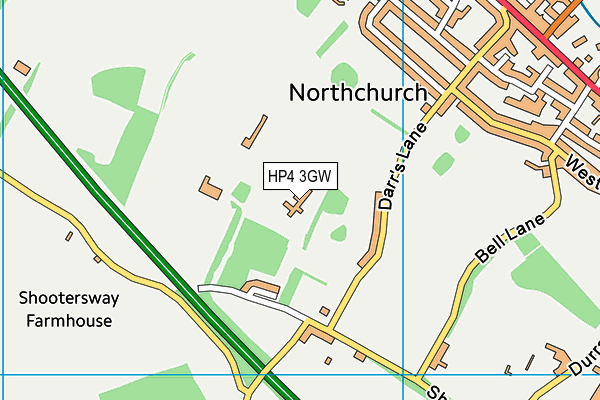 HP4 3GW map - OS VectorMap District (Ordnance Survey)