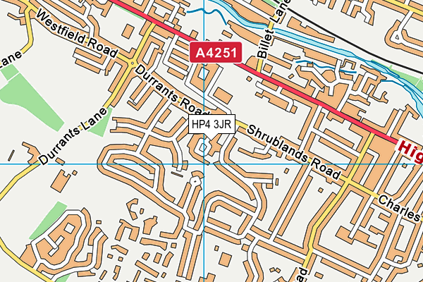 HP4 3JR map - OS VectorMap District (Ordnance Survey)