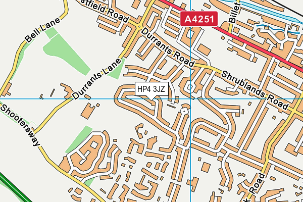HP4 3JZ map - OS VectorMap District (Ordnance Survey) HP4 3JZ map - OS VectorMap District (Ordnance Survey)