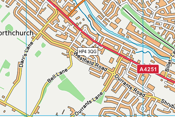 HP4 3QG map - OS VectorMap District (Ordnance Survey) HP4 3QG map - OS VectorMap District (Ordnance Survey)
