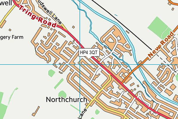 HP4 3QT map - OS VectorMap District (Ordnance Survey)