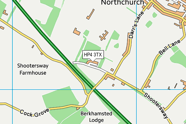 HP4 3TX map - OS VectorMap District (Ordnance Survey)