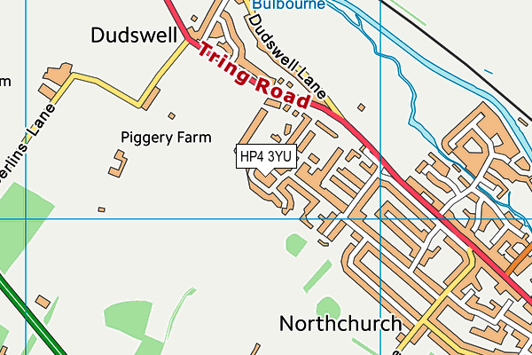 HP4 3YU map - OS VectorMap District (Ordnance Survey) HP4 3YU map - OS VectorMap District (Ordnance Survey)