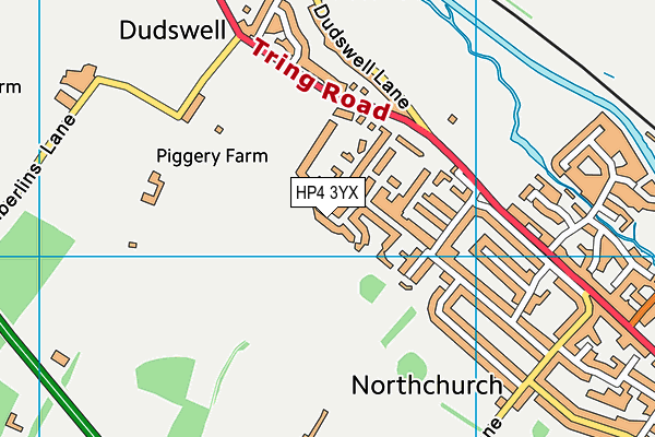 HP4 3YX map - OS VectorMap District (Ordnance Survey) HP4 3YX map - OS VectorMap District (Ordnance Survey)