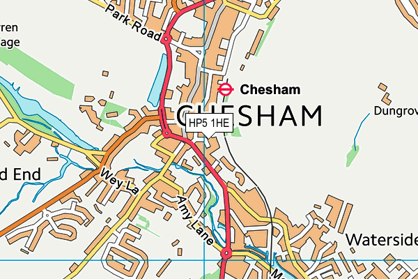 HP5 1HE map - OS VectorMap District (Ordnance Survey)