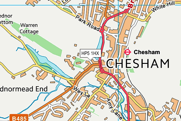 HP5 1HX map - OS VectorMap District (Ordnance Survey) HP5 1HX map - OS VectorMap District (Ordnance Survey)