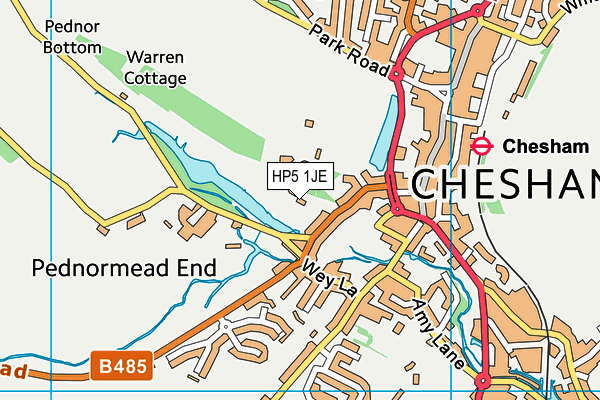 HP5 1JE map - OS VectorMap District (Ordnance Survey) HP5 1JE map - OS VectorMap District (Ordnance Survey)