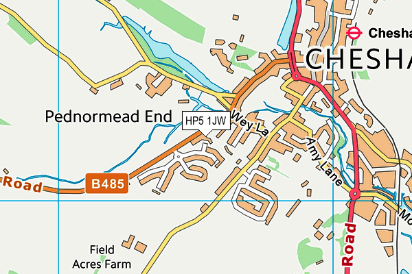 HP5 1JW map - OS VectorMap District (Ordnance Survey)