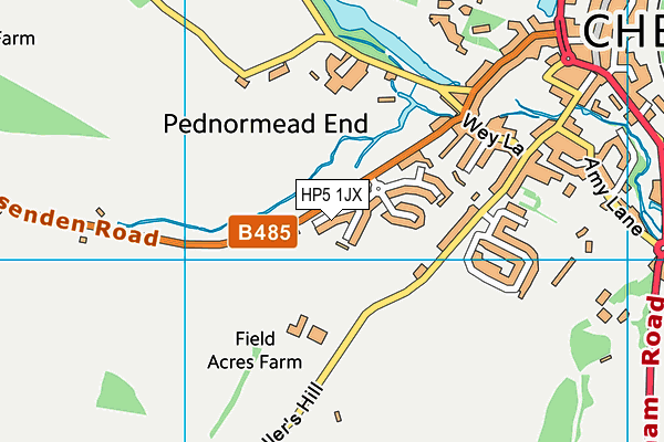 HP5 1JX map - OS VectorMap District (Ordnance Survey)