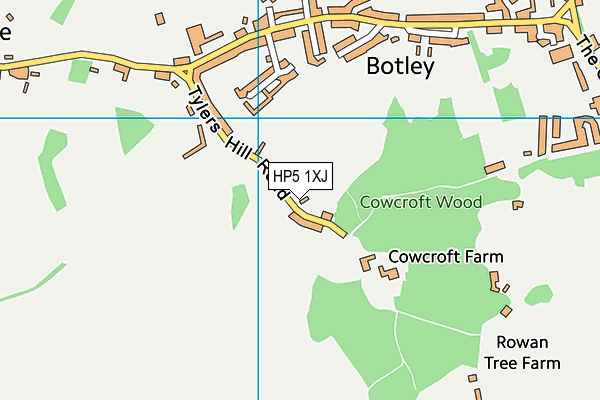 HP5 1XJ map - OS VectorMap District (Ordnance Survey) HP5 1XJ map - OS VectorMap District (Ordnance Survey)