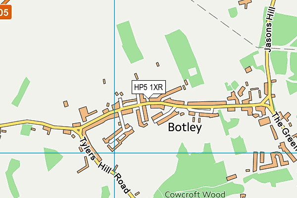 HP5 1XR map - OS VectorMap District (Ordnance Survey)