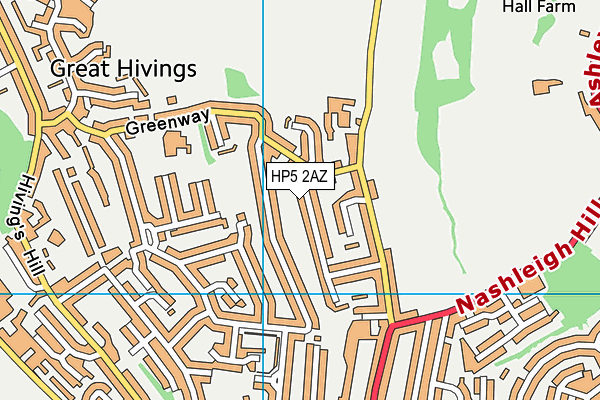 HP5 2AZ map - OS VectorMap District (Ordnance Survey) HP5 2AZ map - OS VectorMap District (Ordnance Survey)