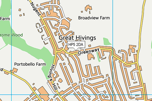 HP5 2DA map - OS VectorMap District (Ordnance Survey) HP5 2DA map - OS VectorMap District (Ordnance Survey)