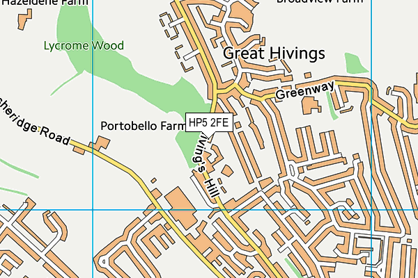 HP5 2FE map - OS VectorMap District (Ordnance Survey) HP5 2FE map - OS VectorMap District (Ordnance Survey)