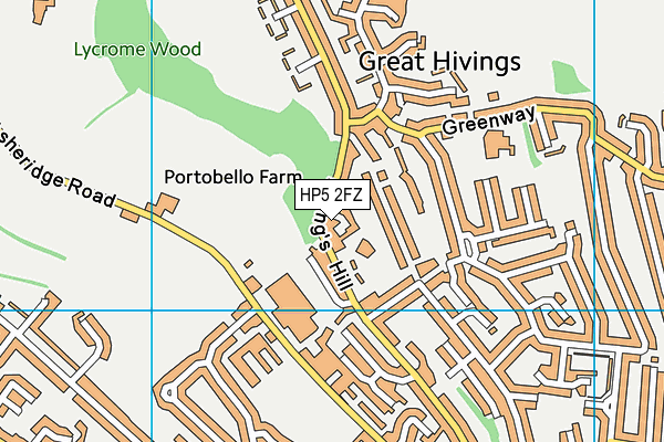 HP5 2FZ map - OS VectorMap District (Ordnance Survey) HP5 2FZ map - OS VectorMap District (Ordnance Survey)