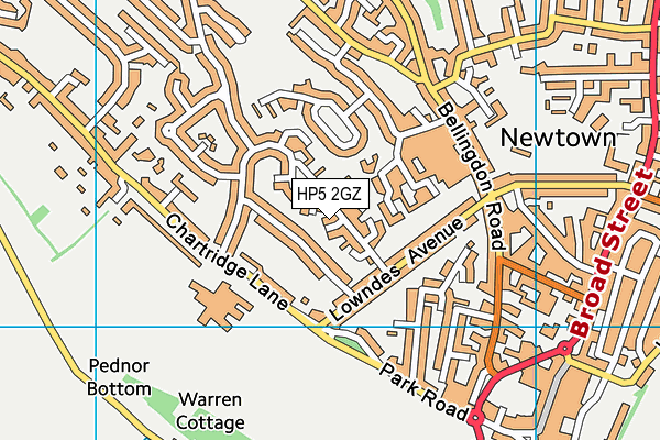 HP5 2GZ map - OS VectorMap District (Ordnance Survey) HP5 2GZ map - OS VectorMap District (Ordnance Survey)