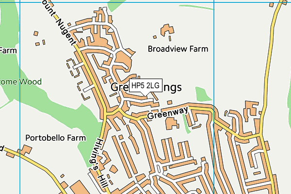 HP5 2LG map - OS VectorMap District (Ordnance Survey) HP5 2LG map - OS VectorMap District (Ordnance Survey)