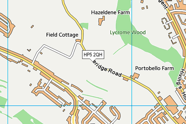 HP5 2QH map - OS VectorMap District (Ordnance Survey) HP5 2QH map - OS VectorMap District (Ordnance Survey)