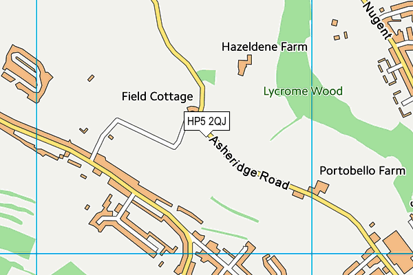 HP5 2QJ map - OS VectorMap District (Ordnance Survey) HP5 2QJ map - OS VectorMap District (Ordnance Survey)