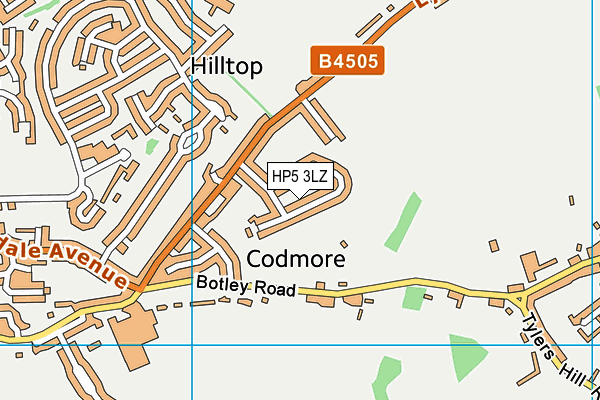 HP5 3LZ map - OS VectorMap District (Ordnance Survey) HP5 3LZ map - OS VectorMap District (Ordnance Survey)