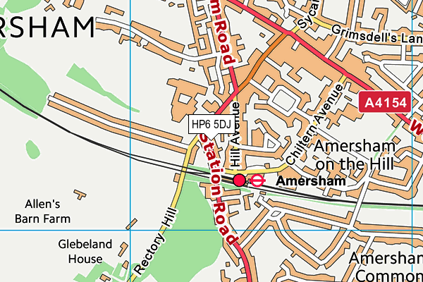 HP6 5DJ map - OS VectorMap District (Ordnance Survey)