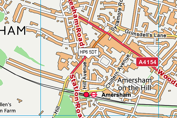 HP6 5DT map - OS VectorMap District (Ordnance Survey) HP6 5DT map - OS VectorMap District (Ordnance Survey)