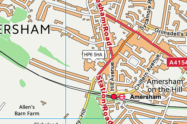 HP6 5HA map - OS VectorMap District (Ordnance Survey) HP6 5HA map - OS VectorMap District (Ordnance Survey)