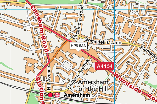 HP6 6AA map - OS VectorMap District (Ordnance Survey) HP6 6AA map - OS VectorMap District (Ordnance Survey)