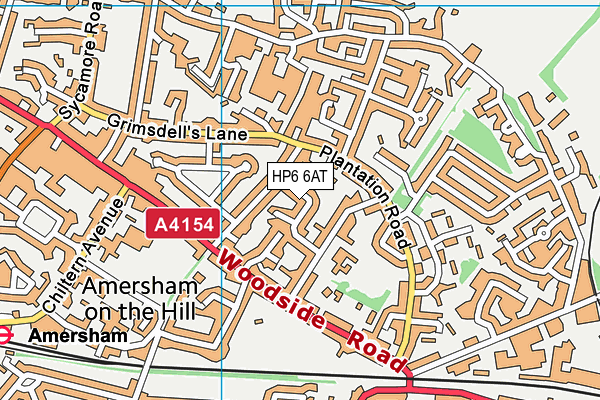 HP6 6AT map - OS VectorMap District (Ordnance Survey)