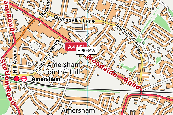 HP6 6AW map - OS VectorMap District (Ordnance Survey) HP6 6AW map - OS VectorMap District (Ordnance Survey)