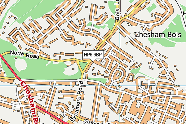 HP6 6BP map - OS VectorMap District (Ordnance Survey)