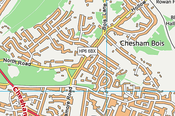HP6 6BX map - OS VectorMap District (Ordnance Survey)