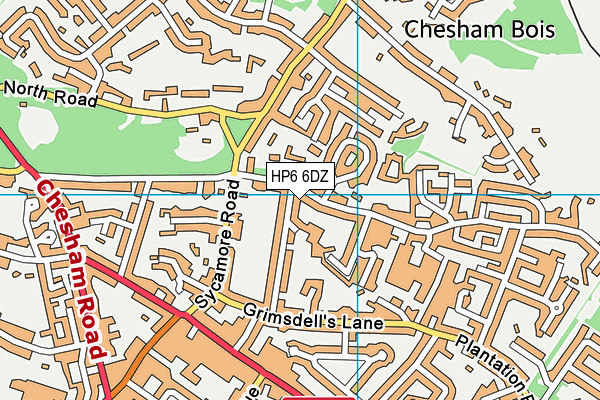 HP6 6DZ map - OS VectorMap District (Ordnance Survey) HP6 6DZ map - OS VectorMap District (Ordnance Survey)
