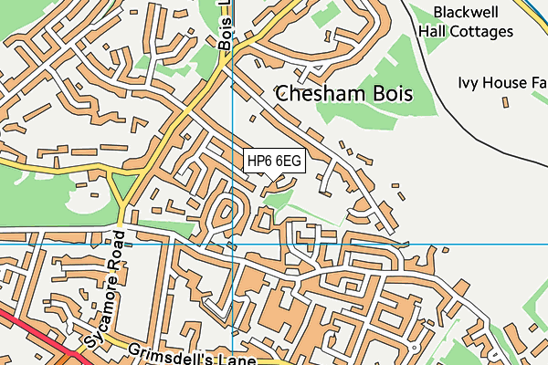 HP6 6EG map - OS VectorMap District (Ordnance Survey) HP6 6EG map - OS VectorMap District (Ordnance Survey)