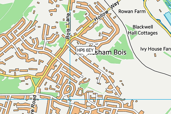HP6 6EY map - OS VectorMap District (Ordnance Survey) HP6 6EY map - OS VectorMap District (Ordnance Survey)