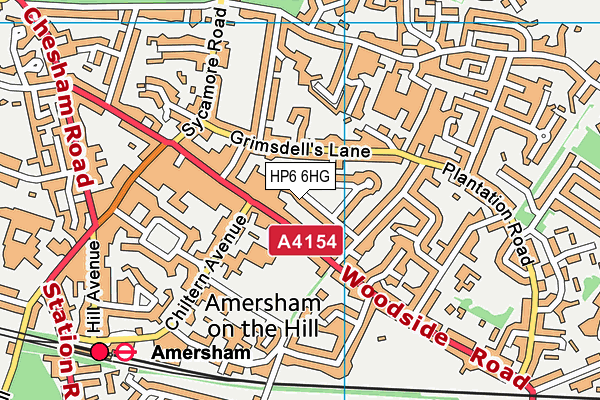 HP6 6HG map - OS VectorMap District (Ordnance Survey)